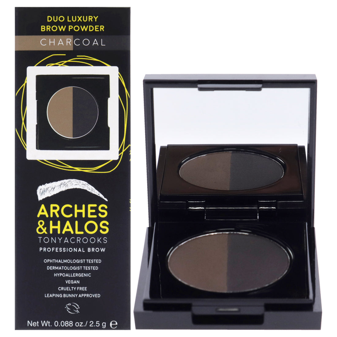 Duo Luxury Brow Powder - Charocoal