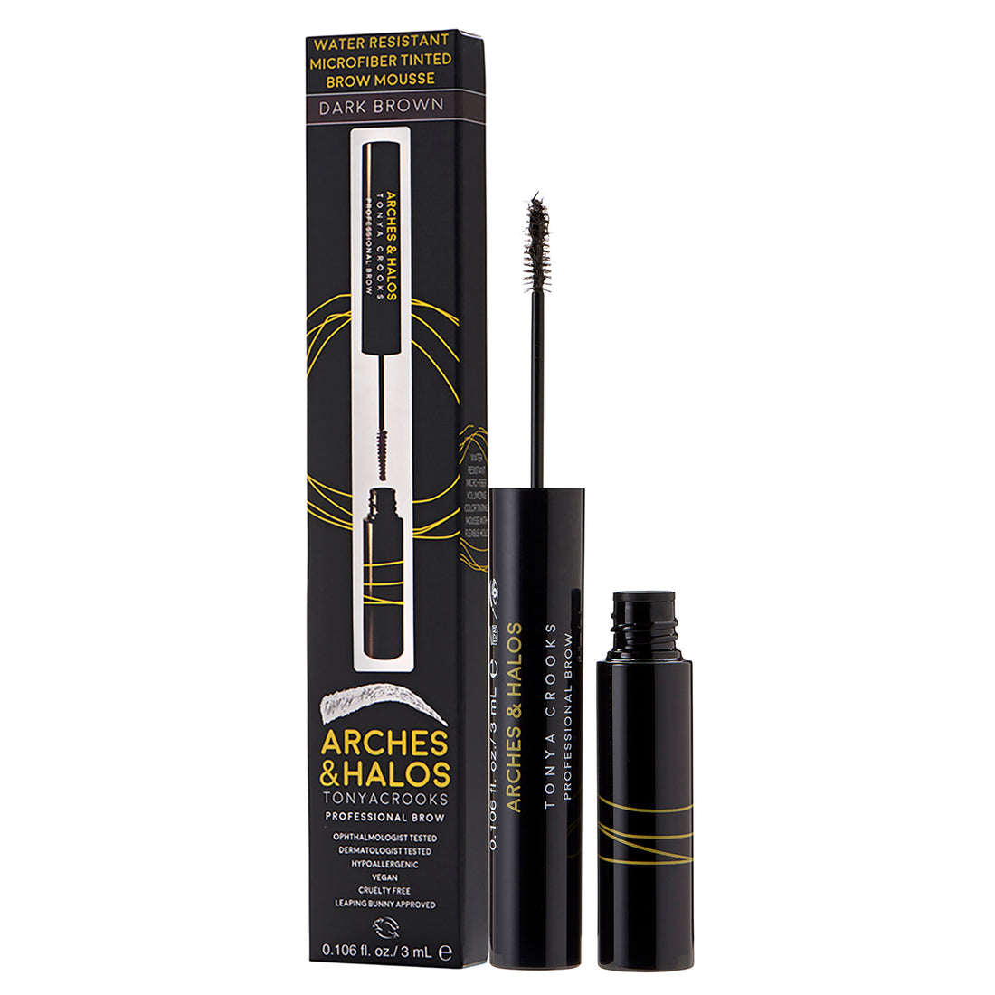 Microfiber Tinted Brow Mousse Waterproof - Dark Brown