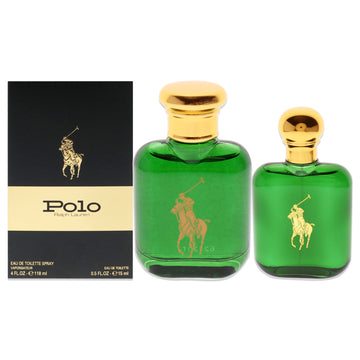 Polo Green by Ralph Lauren for Men 2 Pc Gift Set 4oz EDT Spray, 0.5oz EDT spray