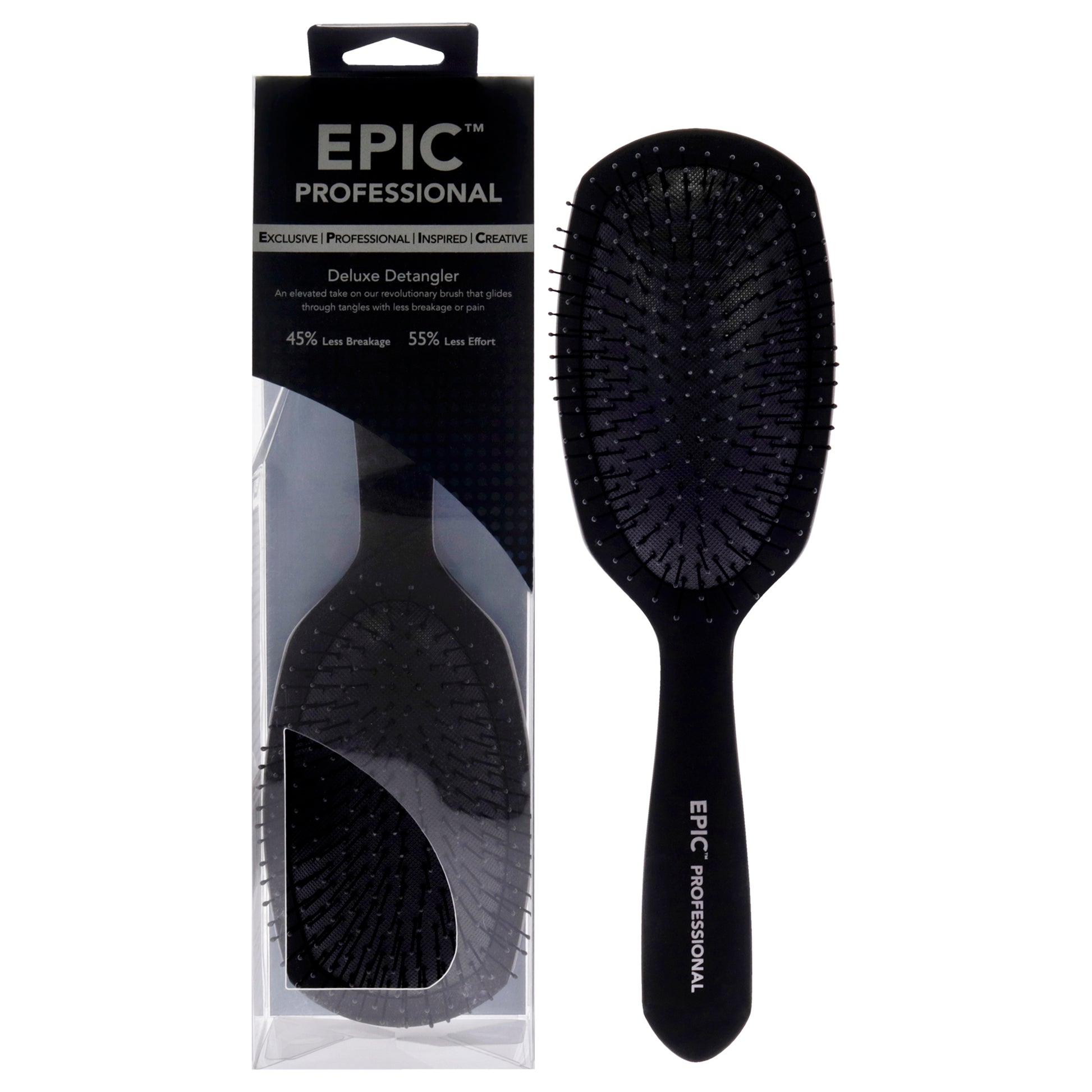 Pro Epic Deluxe Detangler Brush - Black by Wet Brush for Unisex - 1 Pc Hair Brush