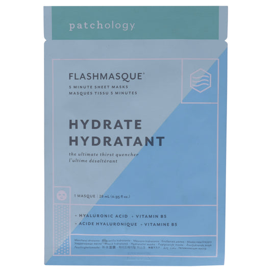 Flashmasque 5 Minute Facial Sheets - Hydratant by Patchology for Unisex 1 Pc Mask