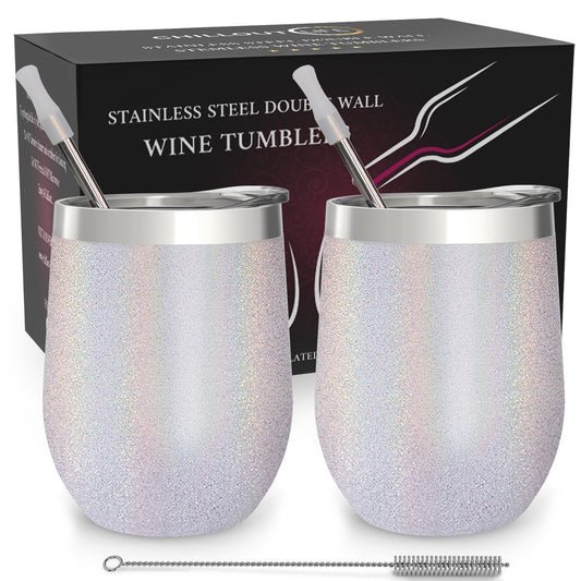 Stainless Steel Double Wall Wine Tumbler - Holo