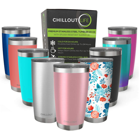 Stainless Steel Tumbler with Lid and Straw - Rose Gold