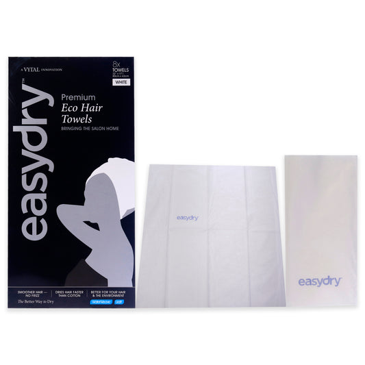 Premium Eco Hair Towels - White