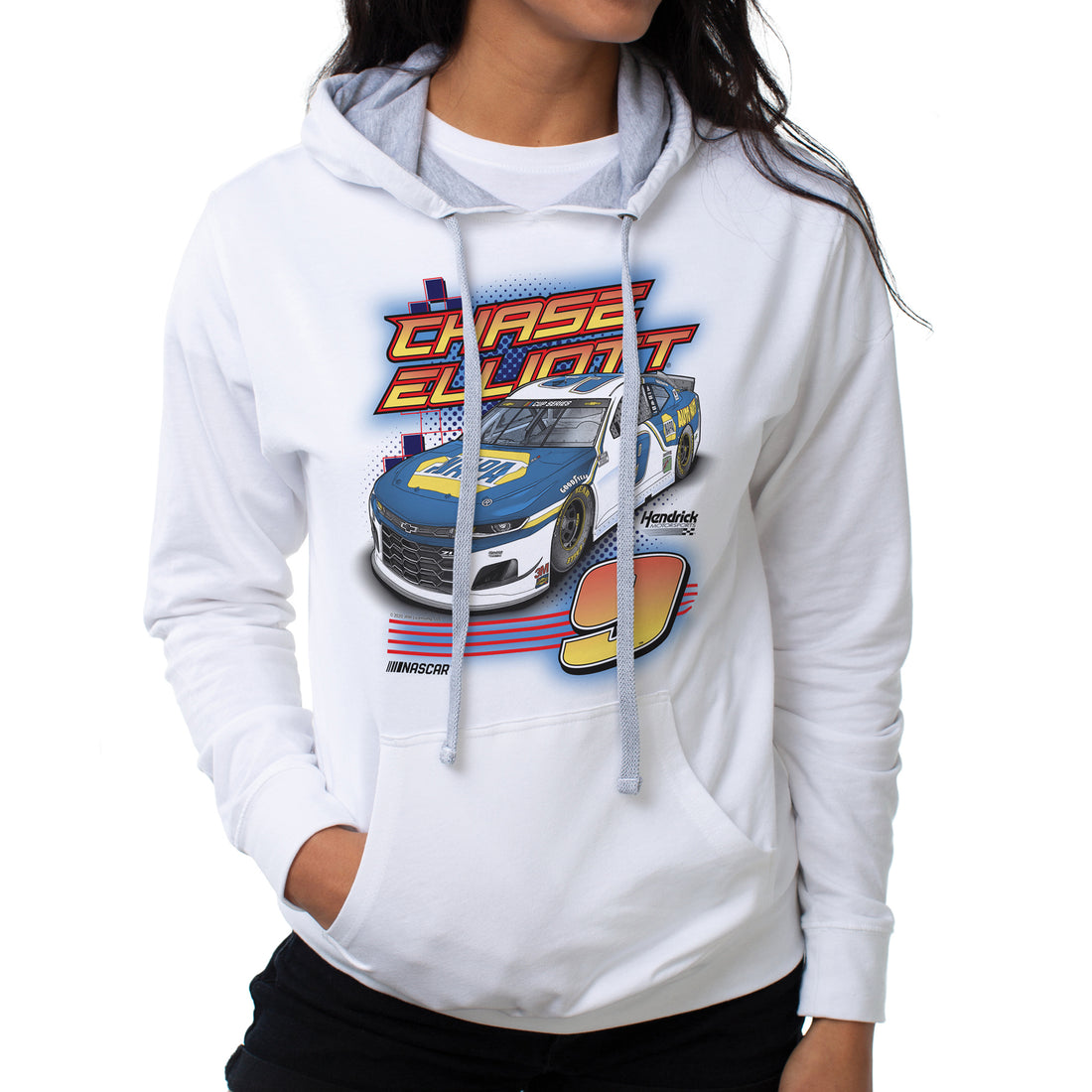 NASCAR Hooded Sweatshirt - Chase Elliot - 1 White