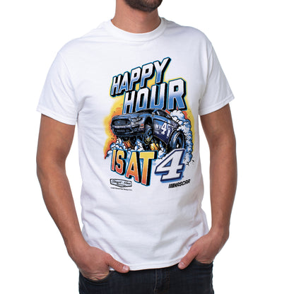 NASCAR Mens Classic Crew Tee - Kevin Harvick - 4 White