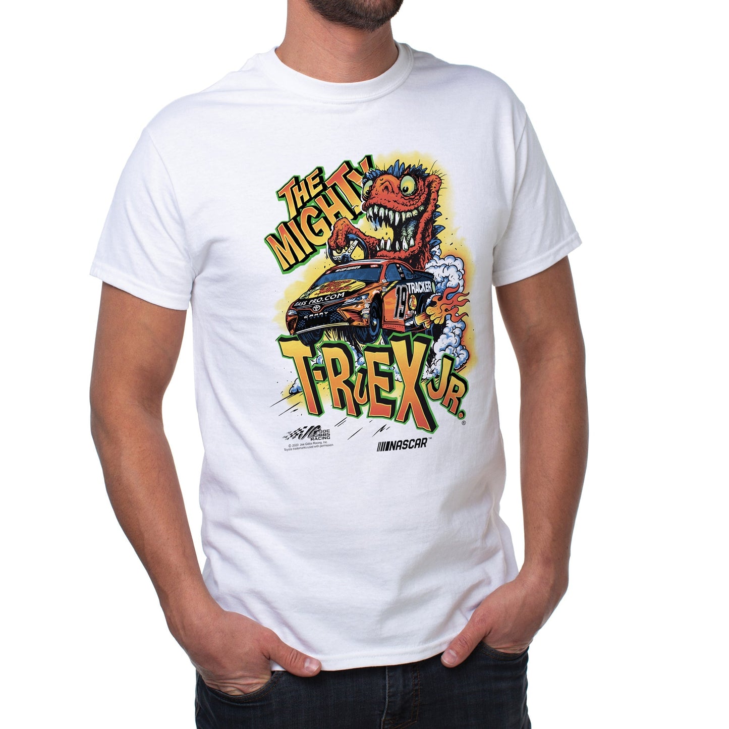 NASCAR Mens Classic Crew Tee - Martin Truex Jr - 4 White