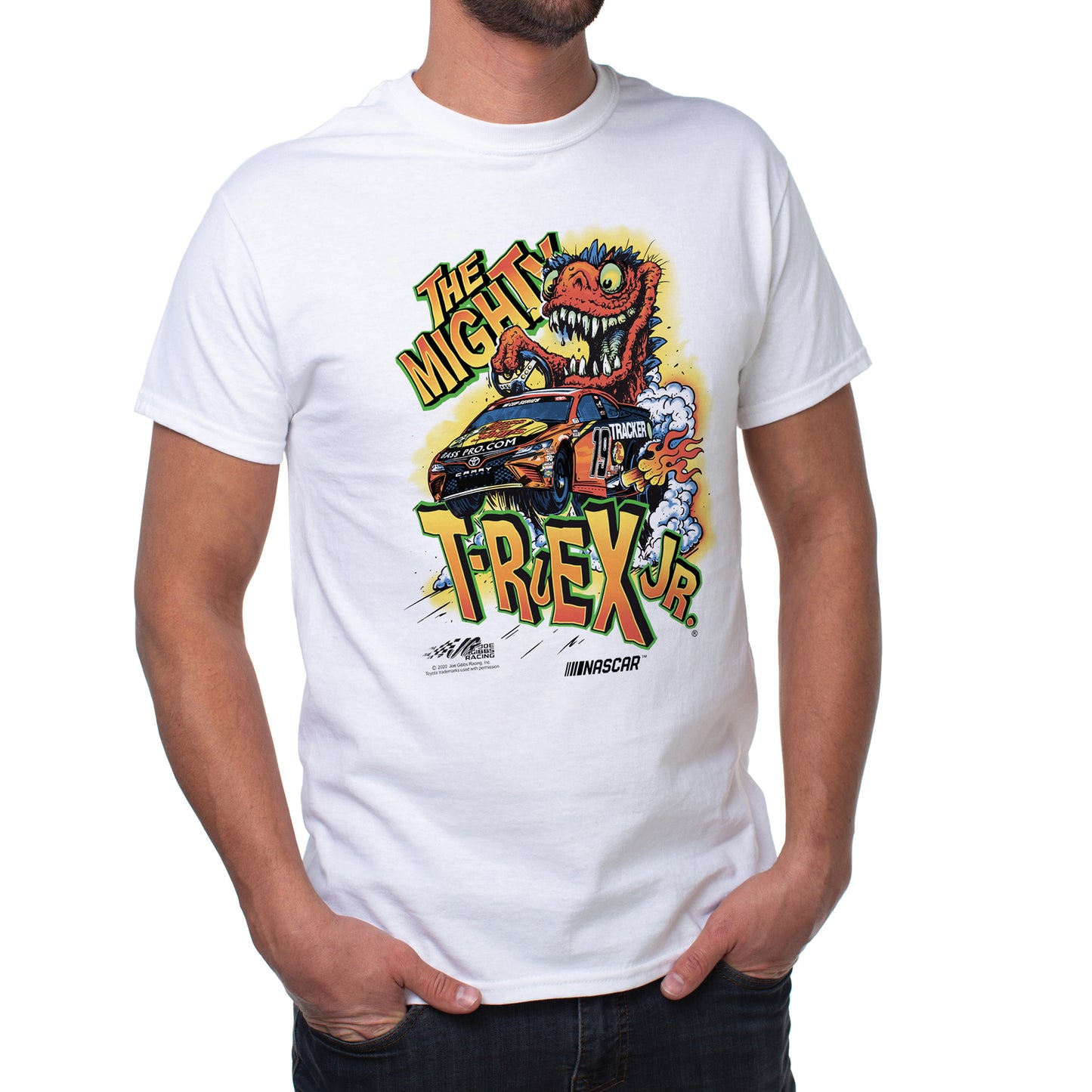 NASCAR Mens Classic Crew Tee - Martin Truex Jr - 4 White