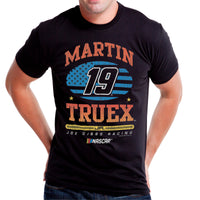NASCAR Mens Classic Crew Tee - Martin Truex Jr - 7 Black