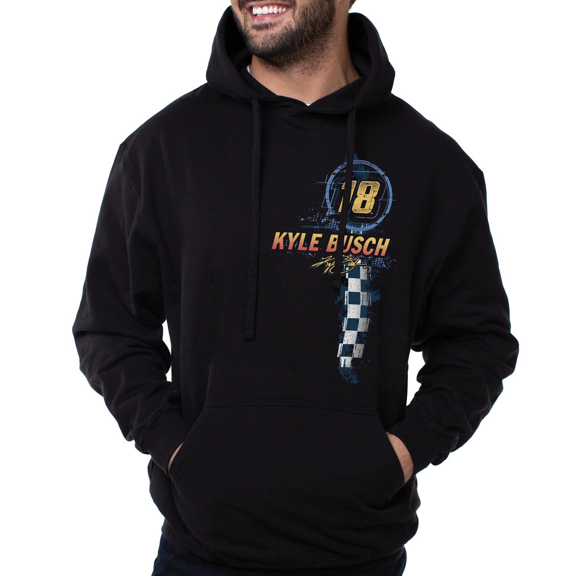 NASCAR Hooded Sweatshirt - Kyle Busch - 8 Black