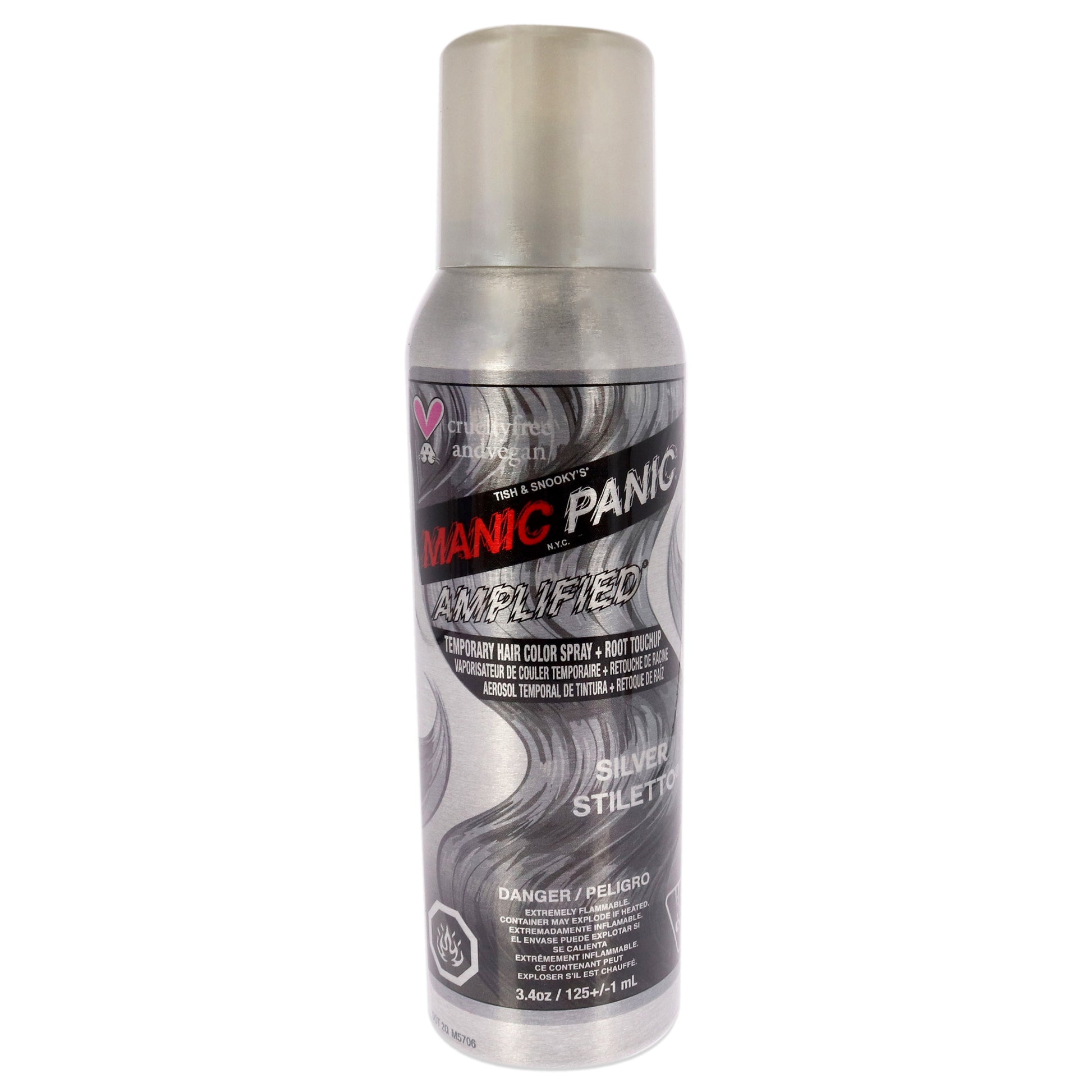 Amplified Temporary Hair Color Spray - Silver Stiletto