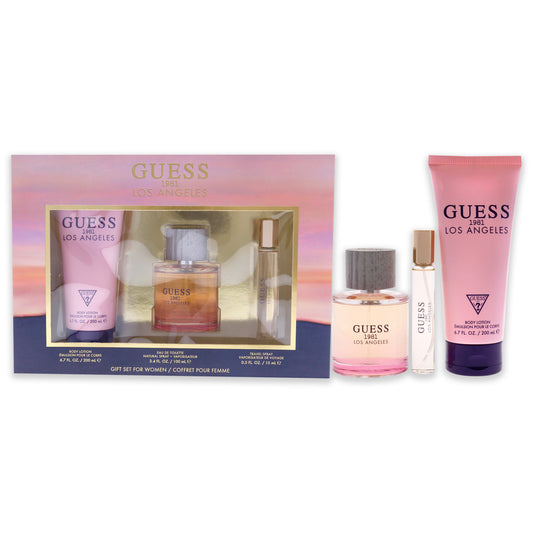 Guess 1981 Los Angeles by Guess for Women - 3 Pc Gift Set 3.4oz EDT Spray, 0.5oz EDT Spray, 6.7oz Body Lotion