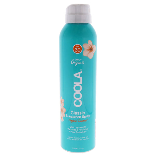 Classic Body Organic Sunscreen Spray SPF 30 - Tropical Coconut by Coola for Unisex 6 oz Sunscreen