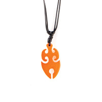 Color-Changing Necklace - Tribal Flame - White To Orange