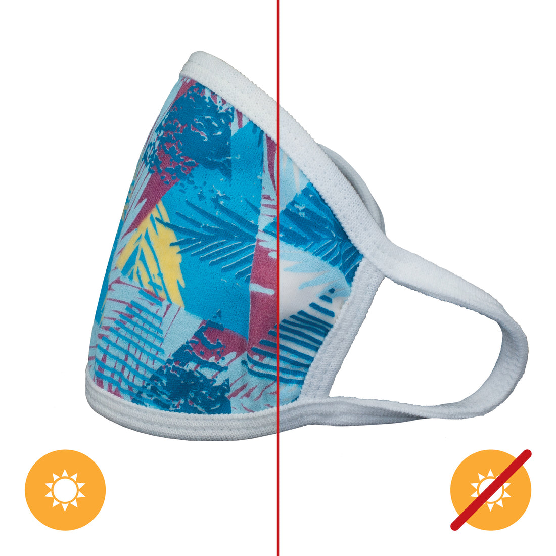 Color-Changing Face Mask - 80s Triangle - Youth