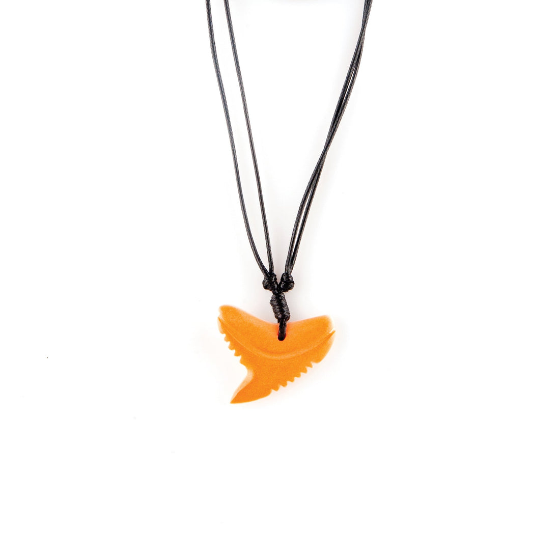 Color-Changing Necklace - Shark Tooth - White to Orange