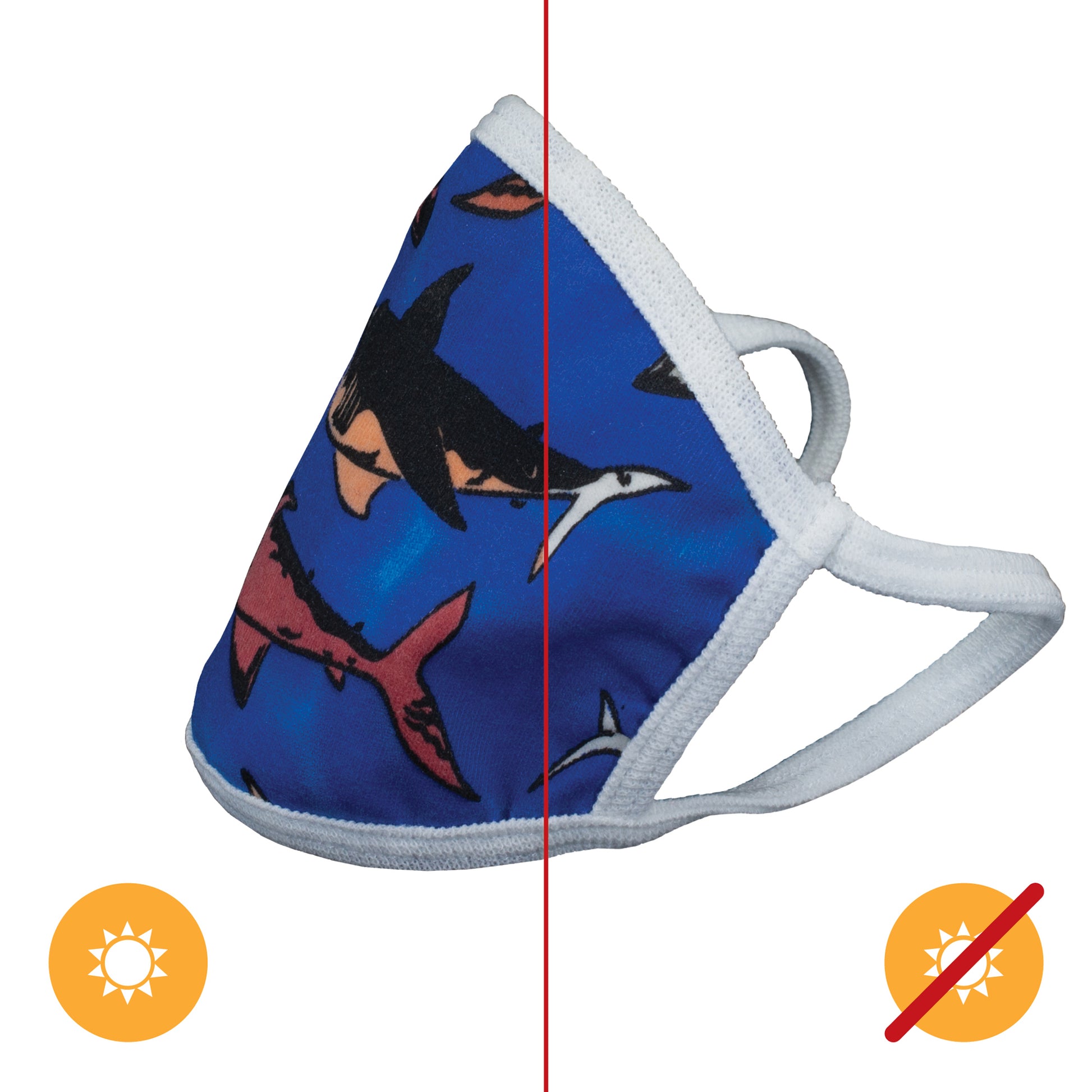 Color-Changing Face Mask - Shark - Youth
