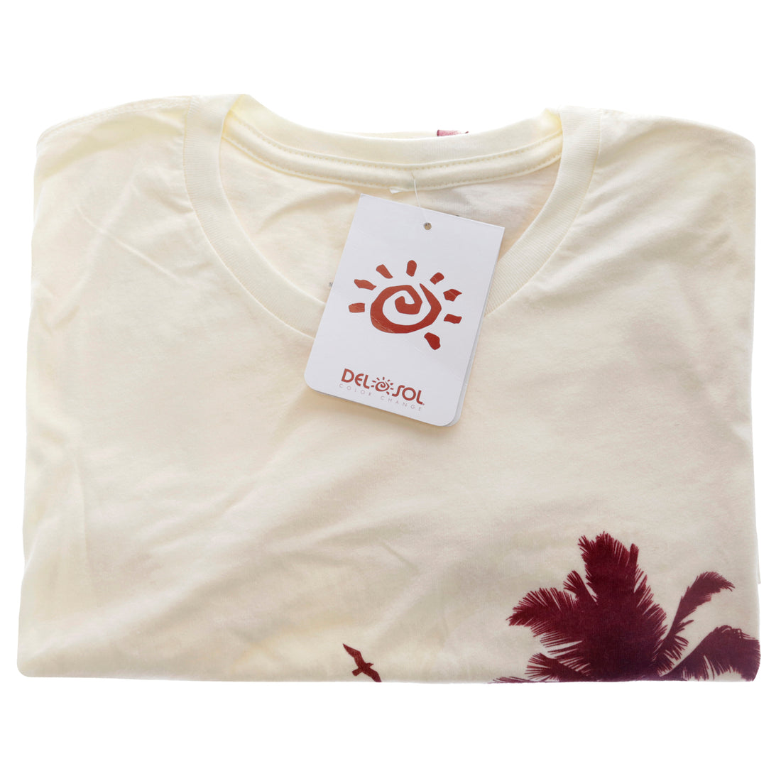 Womens Boyfriend Tee - Palms And Floral Sunset
