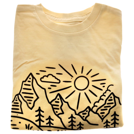 Kids Crew Tee - Fish Scene - Natural