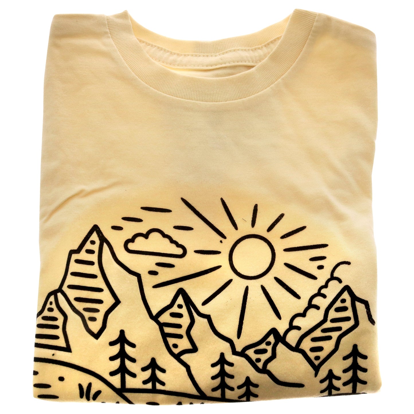 Kids Crew Tee - Fish Scene - Natural