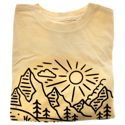 Kids Crew Tee - Fish Scene - Natural