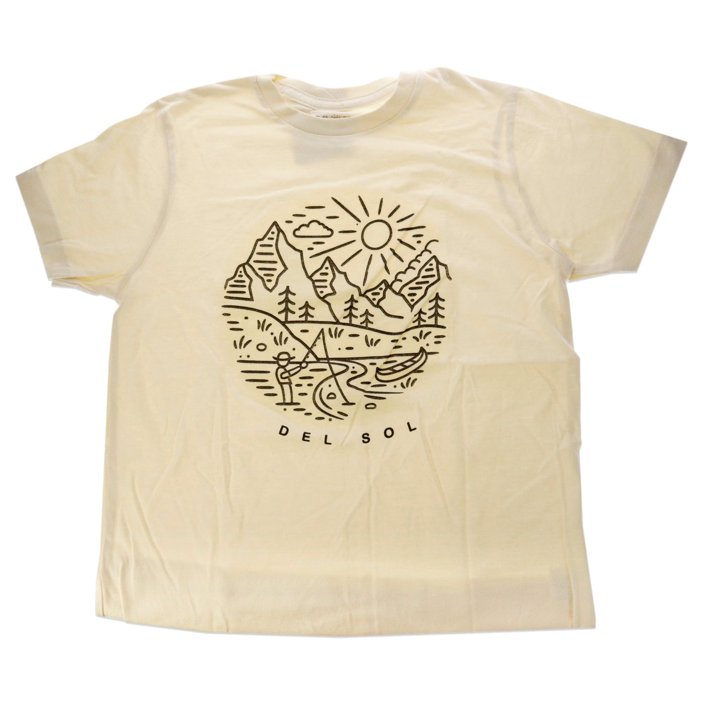 Kids Crew Tee - Fish Scene - Natural