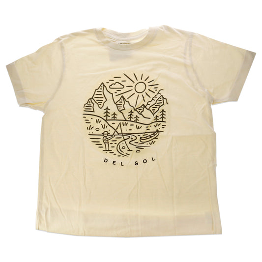 Kids Crew Tee - Fish Scene - Natural