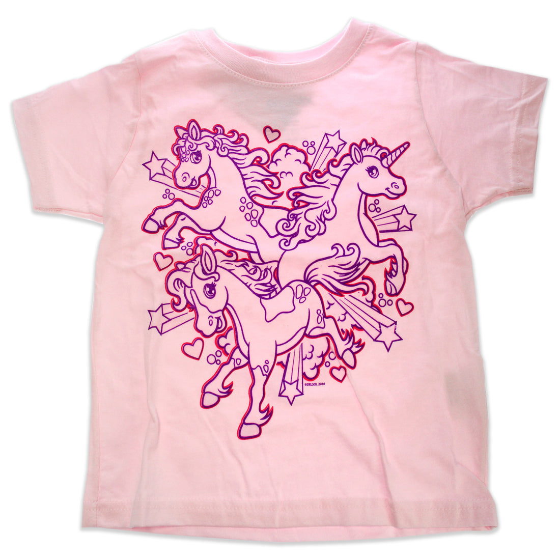 Girls Crew Tee - Iluv Horses - Balerina