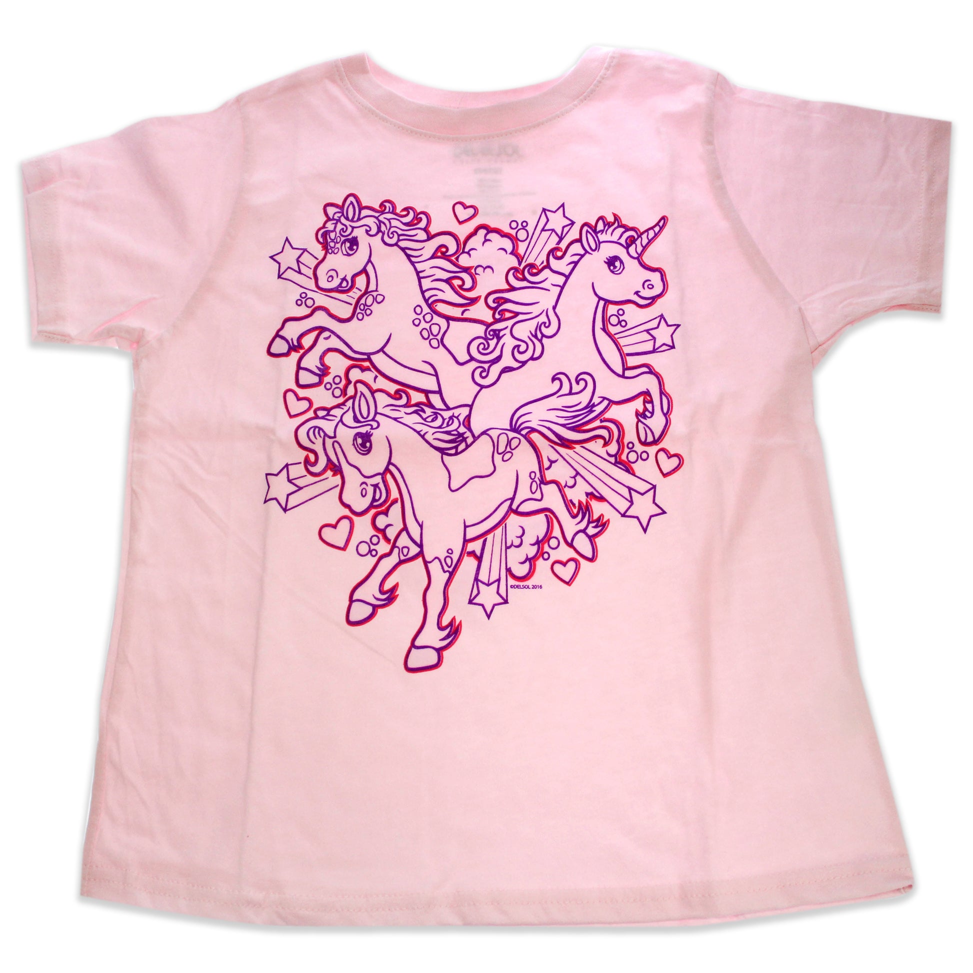 Girls Crew Tee - Iluv Horses - Balerina