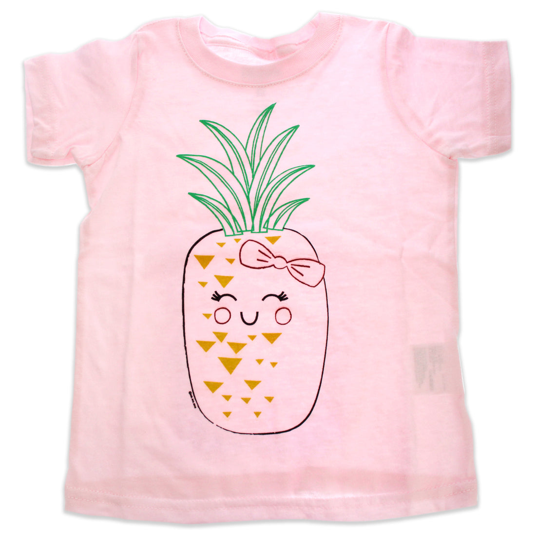 DelSol Girls Crew Tee - Blushing Pineapples - Balerina