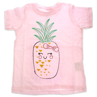 DelSol Girls Crew Tee - Blushing Pineapples - Balerina
