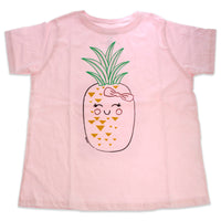 Girls Crew Tee - Blushing Pineapples - Balerina
