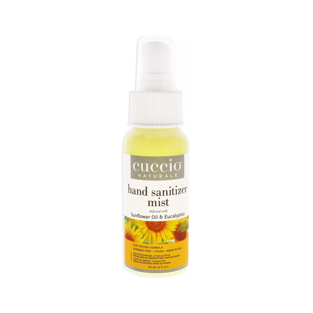Cuccio Naturale Hand Sanitizer Mist - Sunflower Oil and Eucalyptus