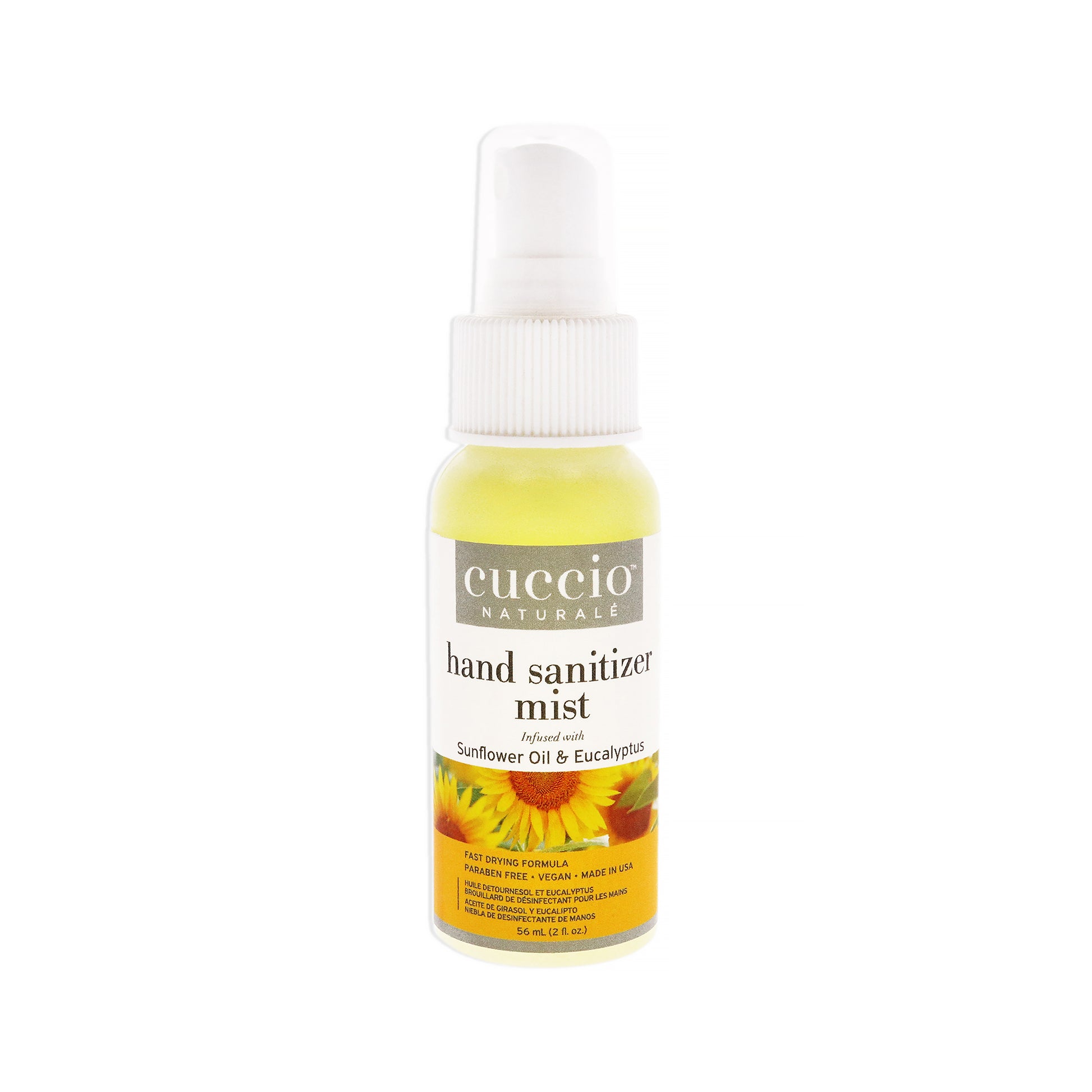 Cuccio Naturale Hand Sanitizer Mist - Sunflower Oil and Eucalyptus