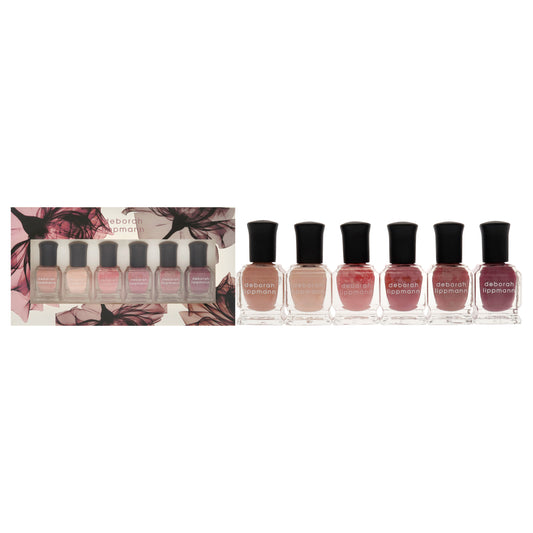 Bed of Roses Nail Polish Set by Deborah Lippmann for Women - 6 Pc 0.27oz Touch Me Tease Me, 0.27oz Life Is Rosy, 0.27oz A Trail Of Petals, 0.27oz Coming Up Roses, 0.27oz The Look Of Love, 0.27oz Lay Lady Lay