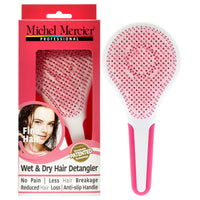 Wet and Dry Hair Detangler Fine Hair - Pink-White