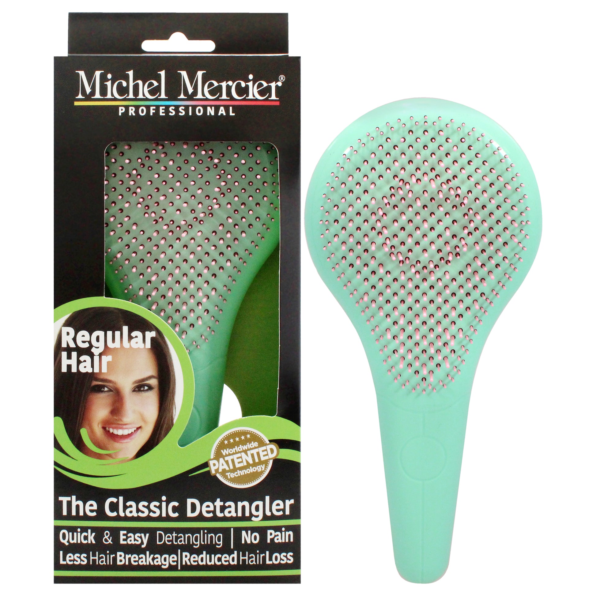 The Classic Detangler Regular Hair - Pink-Green