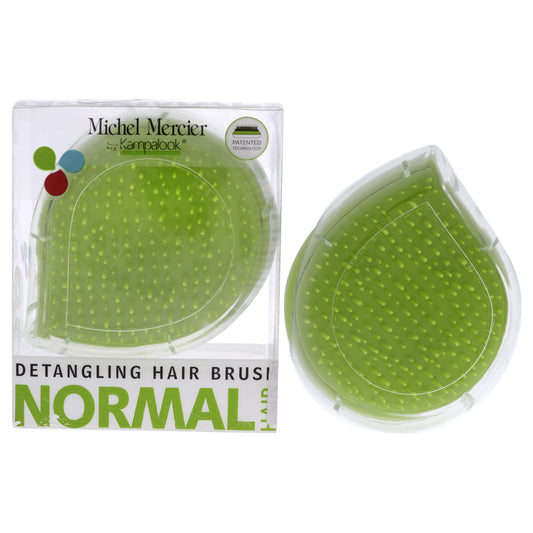 Detangling Brush Normal Hair - Green-White by Michel Mercier for Unisex - 1 Pc Hair Brush