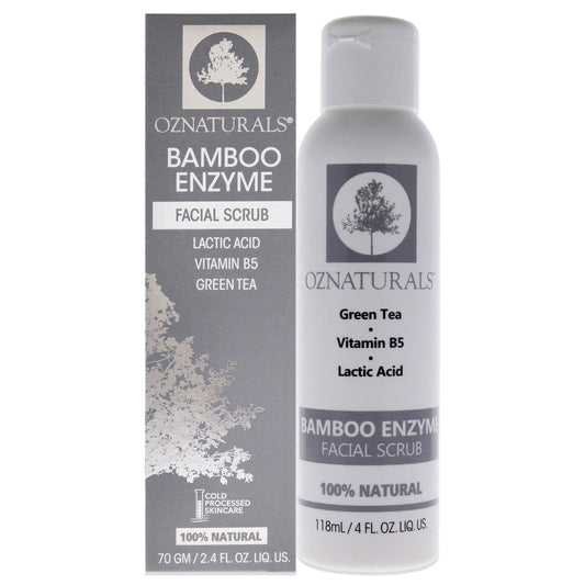 Bamboo Enzyme Facial Scrub by OZNaturals for Unisex - 2.4 oz Scrub