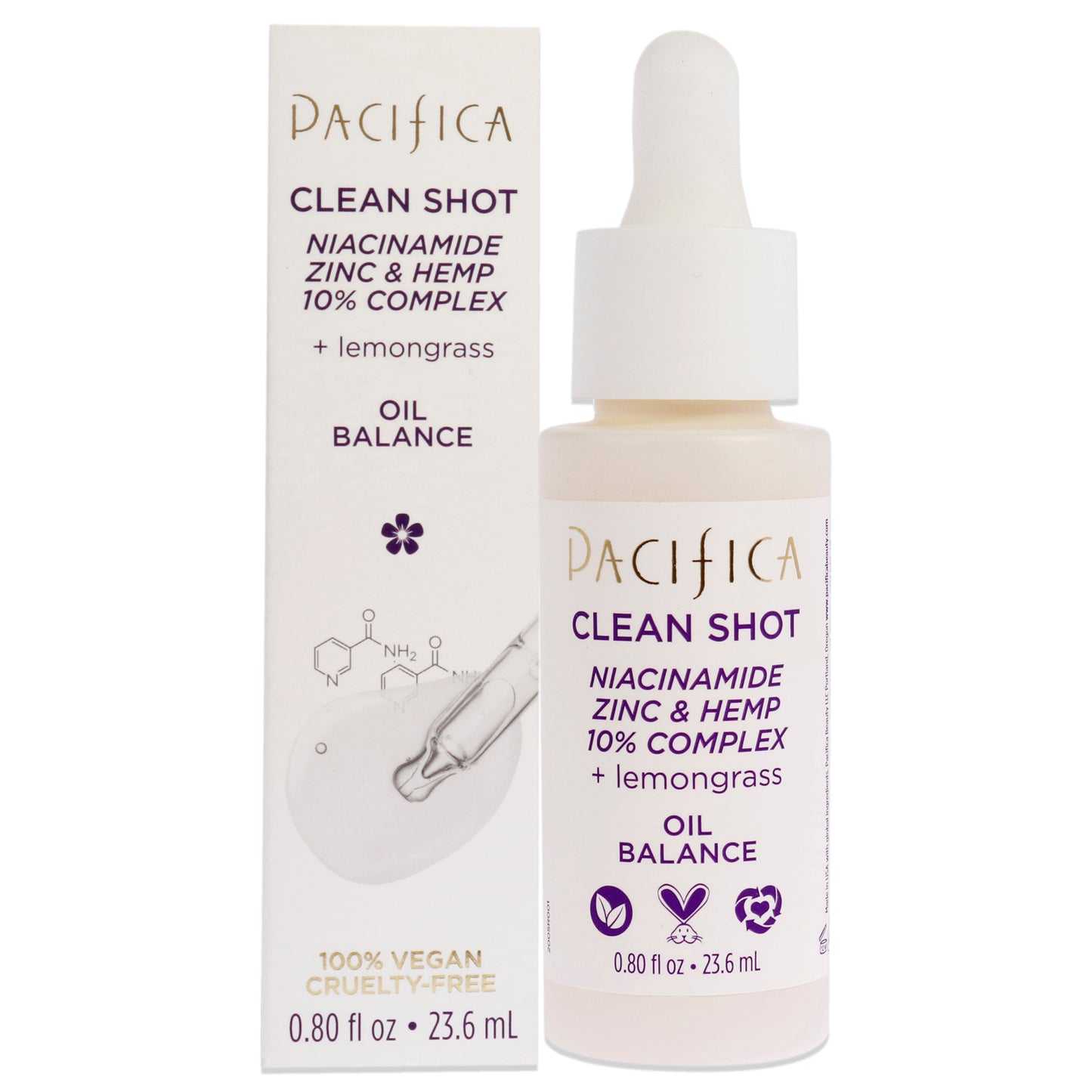 Clean Shot Niacinamide Zinc and Hemp 10 Percent Complex