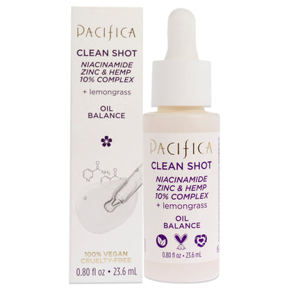 Clean Shot Niacinamide Zinc and Hemp 10 Percent Complex