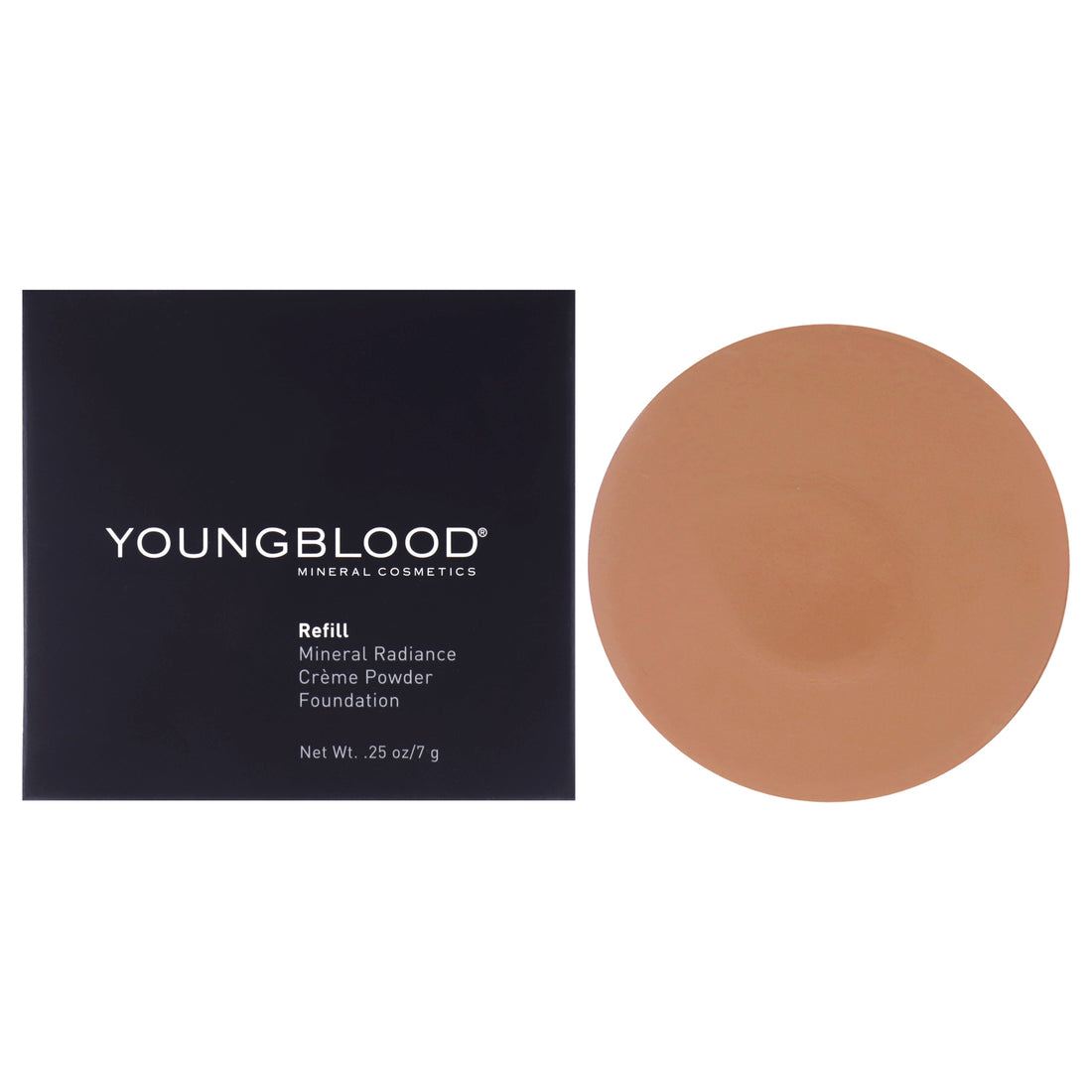 Mineral Radiance Creme Powder Foundation - Toffee by Youngblood for Women - 0.25 oz Foundation(Refill)