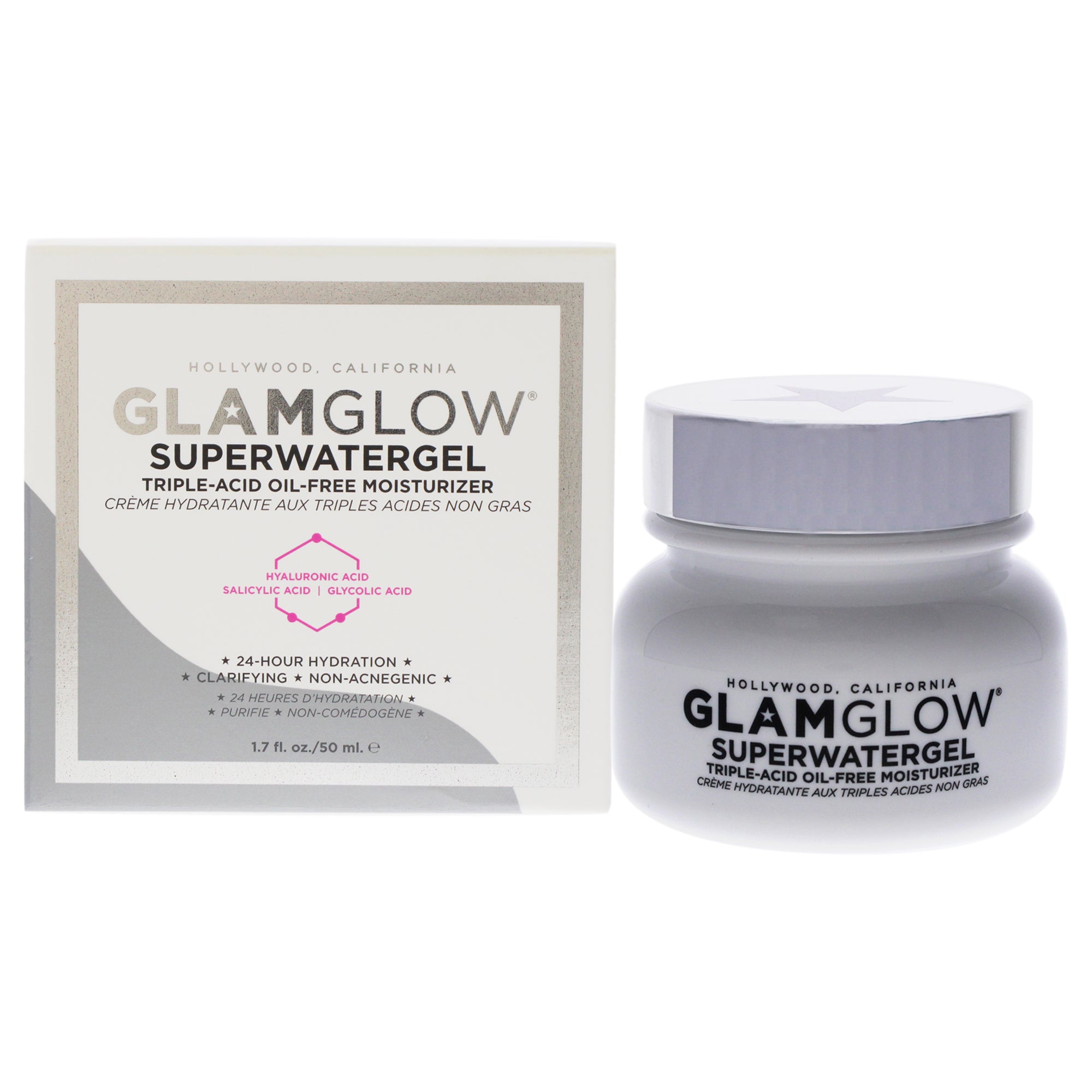 Superwatergel Triple Acid Oil-Free Moisturizer by Glamglow for Unisex 1.7 oz Moisturizer