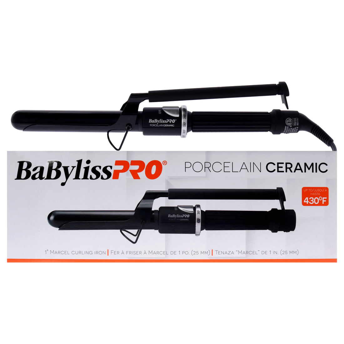 Porcelain Ceramic Marcel Curling Iron - BP100MUC by BaBylissPRO for Unisex - 1 Inch Curling Iron