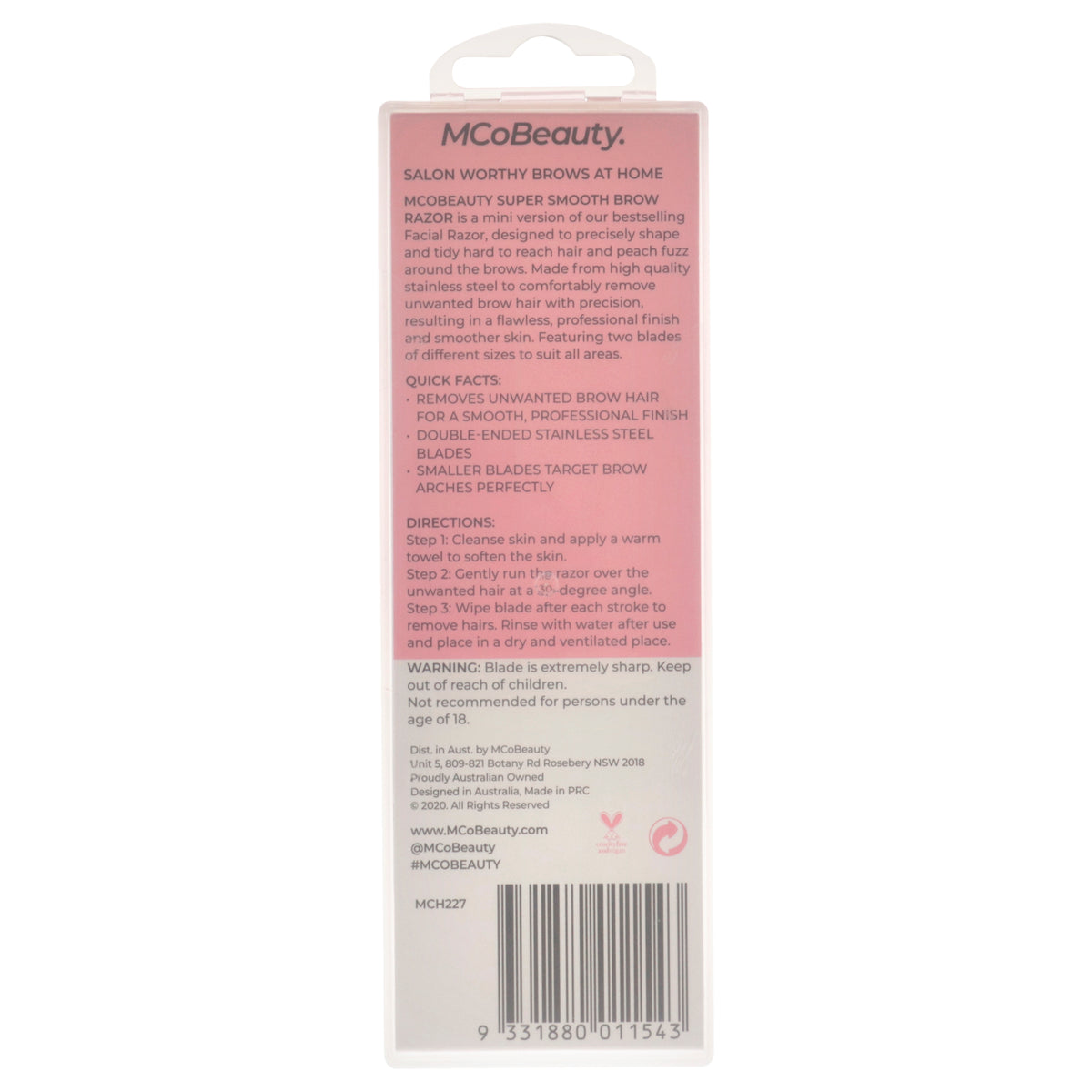 Super Smooth Eye Brow Razor Duo Blade