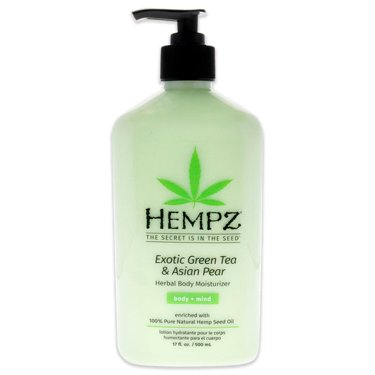 Exotic Green Tea and Asian Pear Herbal Body Moisturizer by Hempz for Unisex - 17 oz Moisturizer