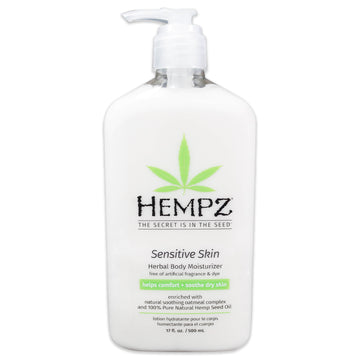 Sensitive Skin Herbal Body Moisturizer by Hempz for Unisex 17 oz Moisturizer