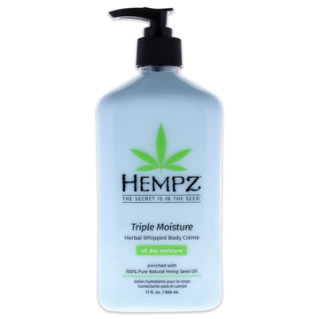 Triple Moisture Herbal Whipped Body Creme by Hempz for Unisex 17 oz Body Cream