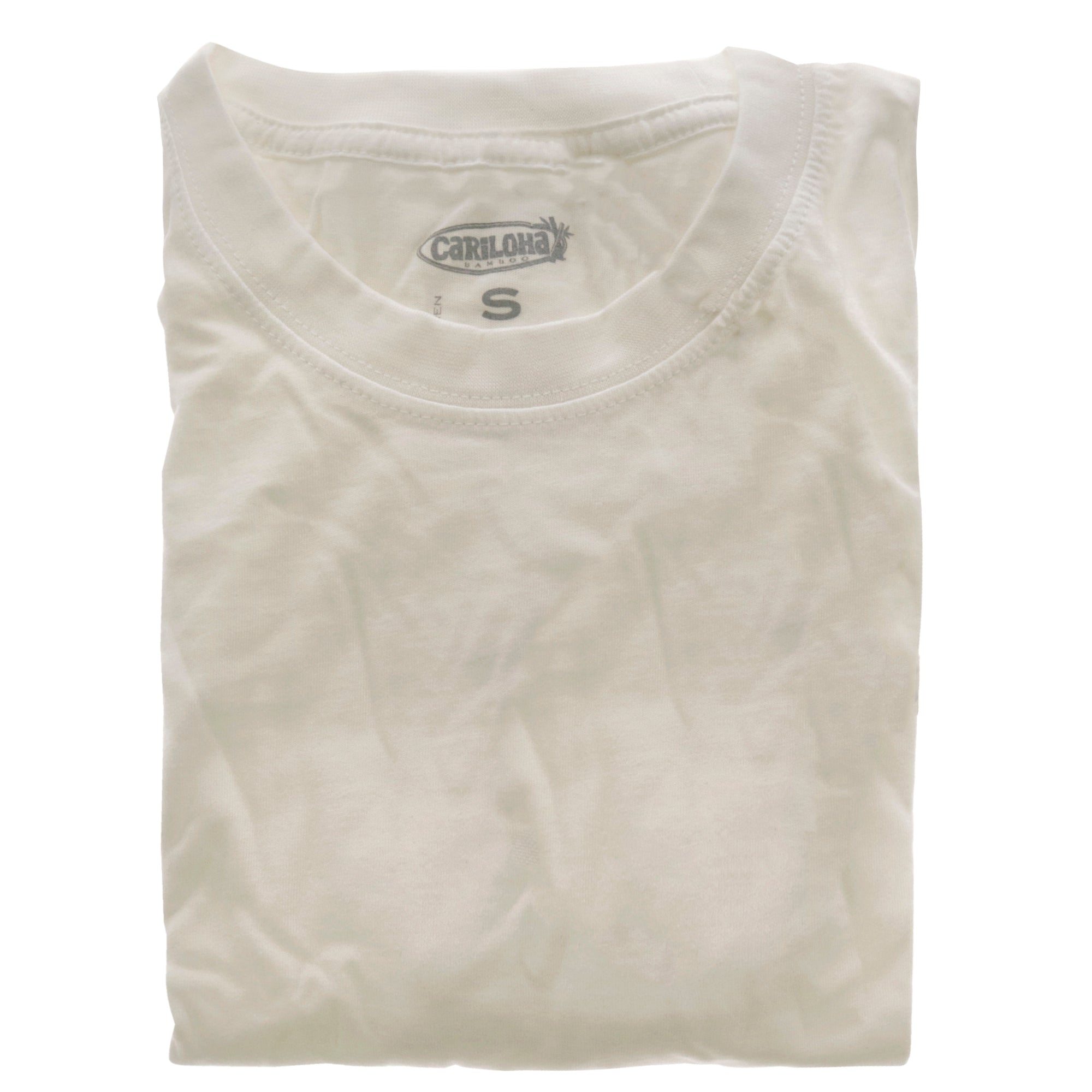 Bamboo Crew Tee - White by Cariloha for Men - 1 Pc T-Shirt (S)