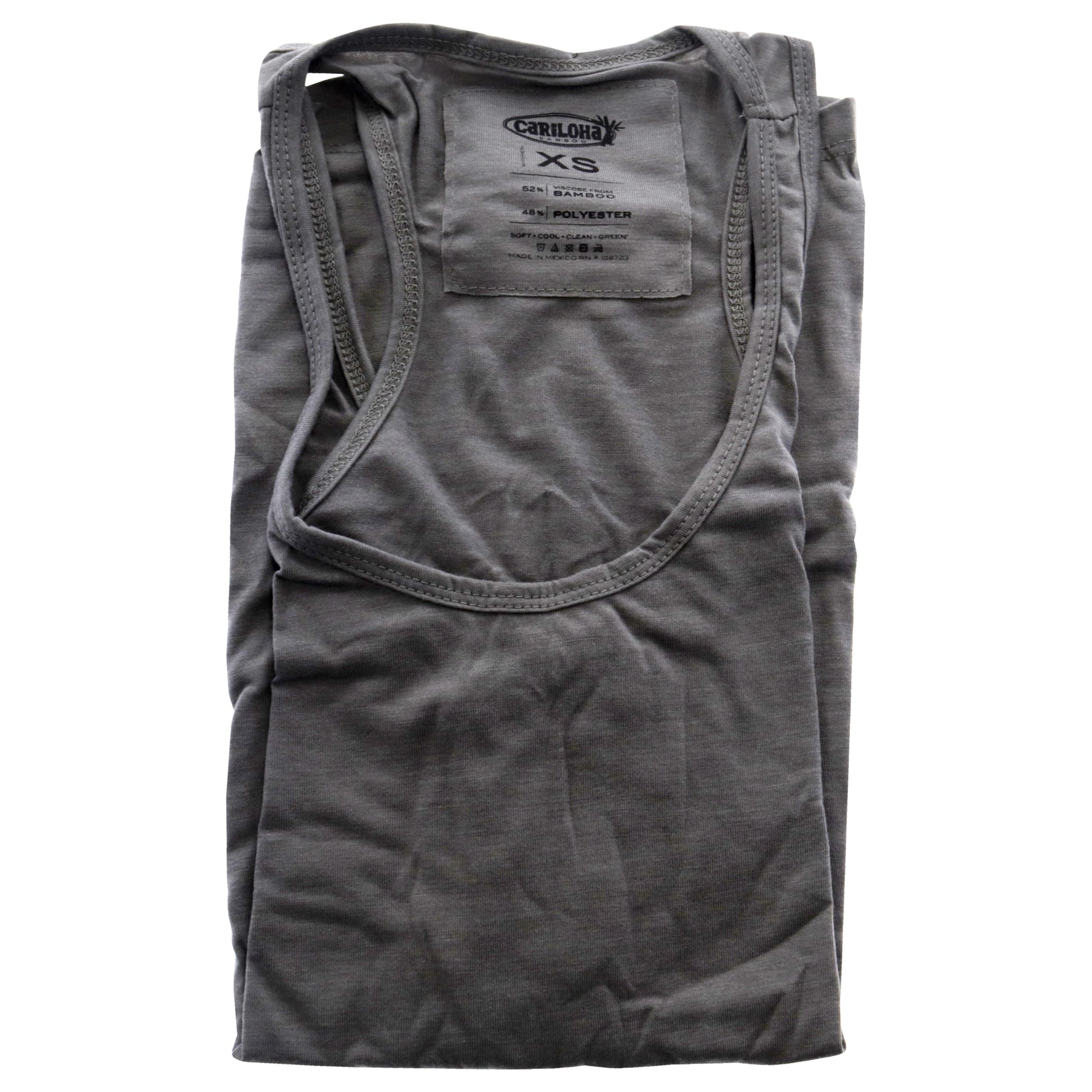 Bamboo Racer Tank - Heather Gray